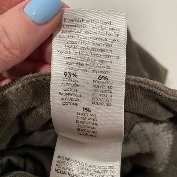 Mother High Waisted Looker Ankle Chew Corduroy Jeans in Taupe Size 26 - Picture 11 of 15